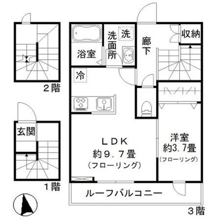 マルテーハイツ城西の物件間取画像